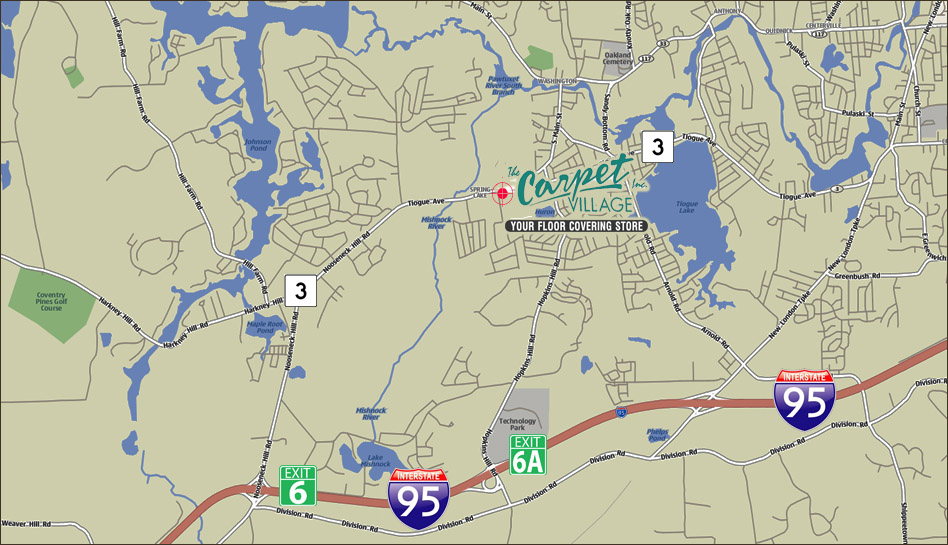 Map to the carpet village floor covering store